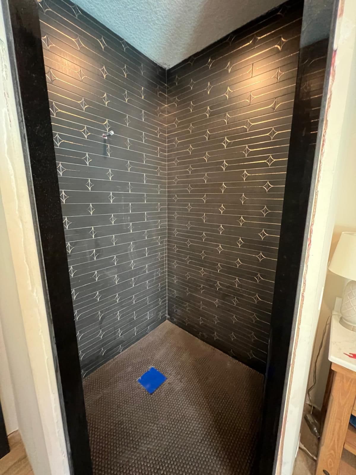 Black Star Tile Shower
