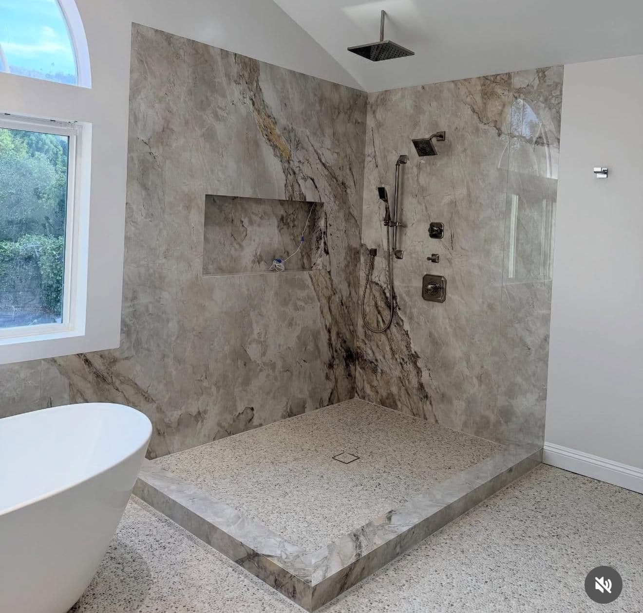 Luxury Stone Walk-In Shower