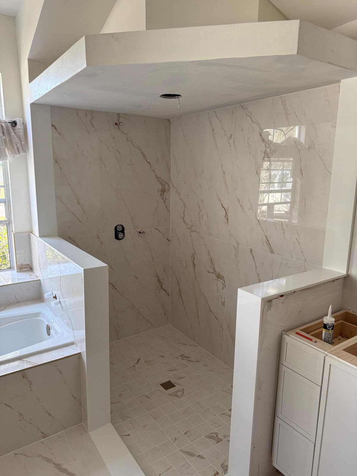 Master Bath Calacatta Shower