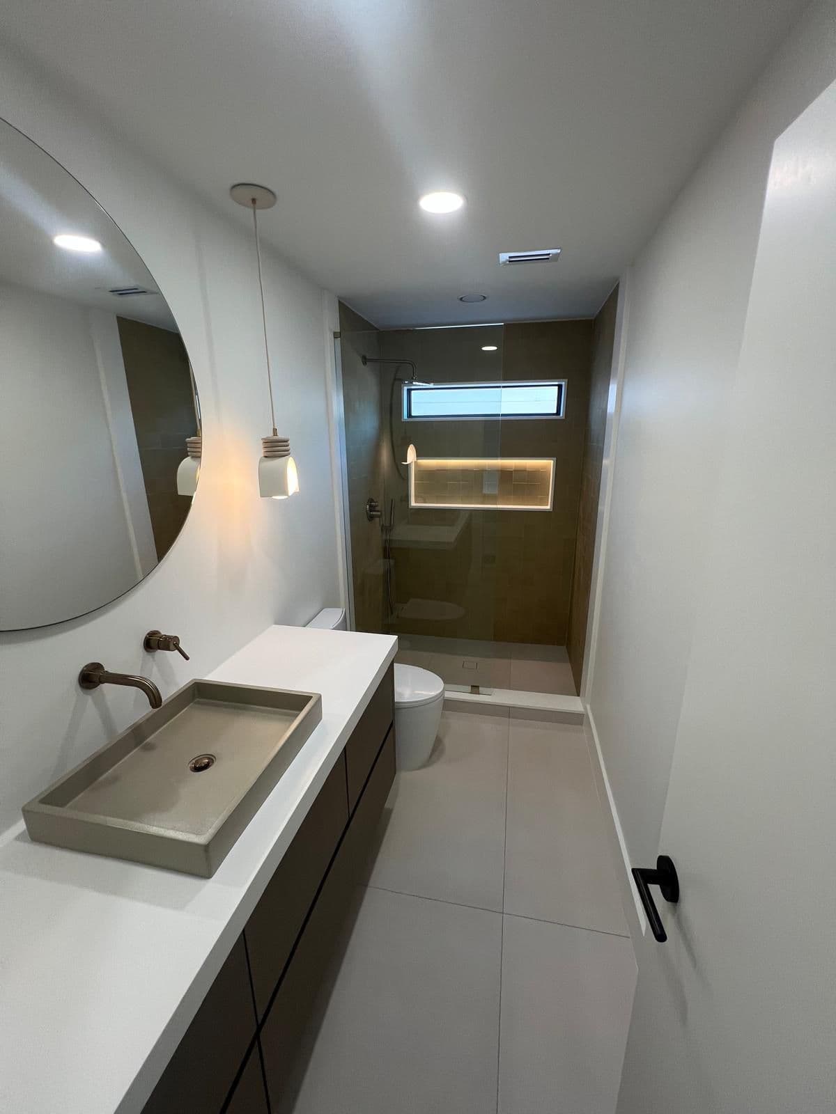 Modern Vanity with Pendant Light
