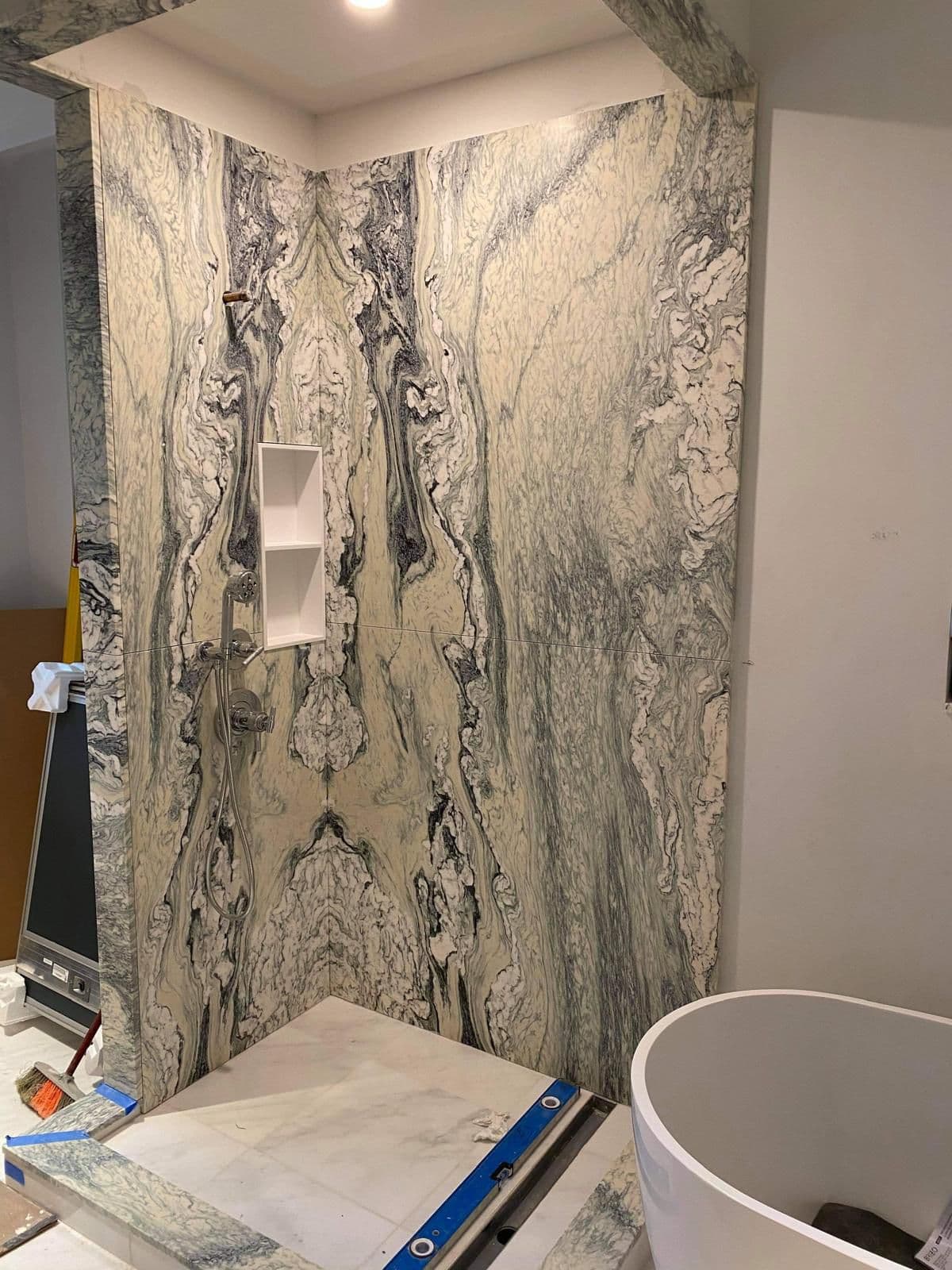 Natural Stone Shower Install