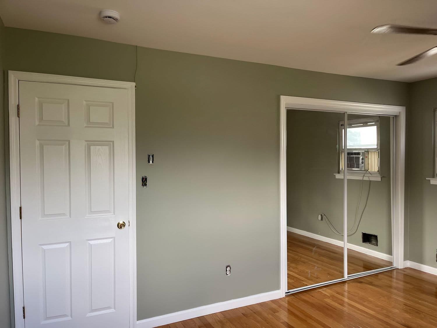 Sage Green Walls & Closet