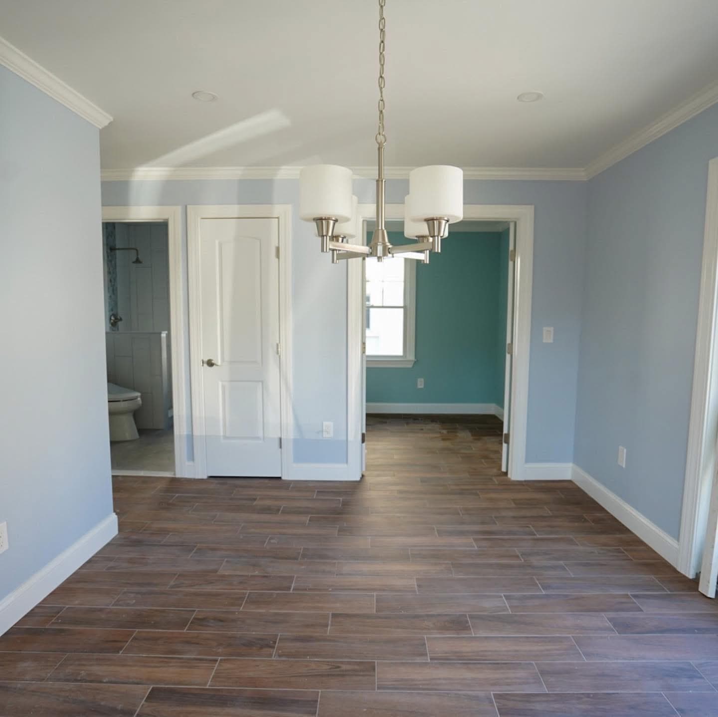 Light Blue Walls with Crown Molding