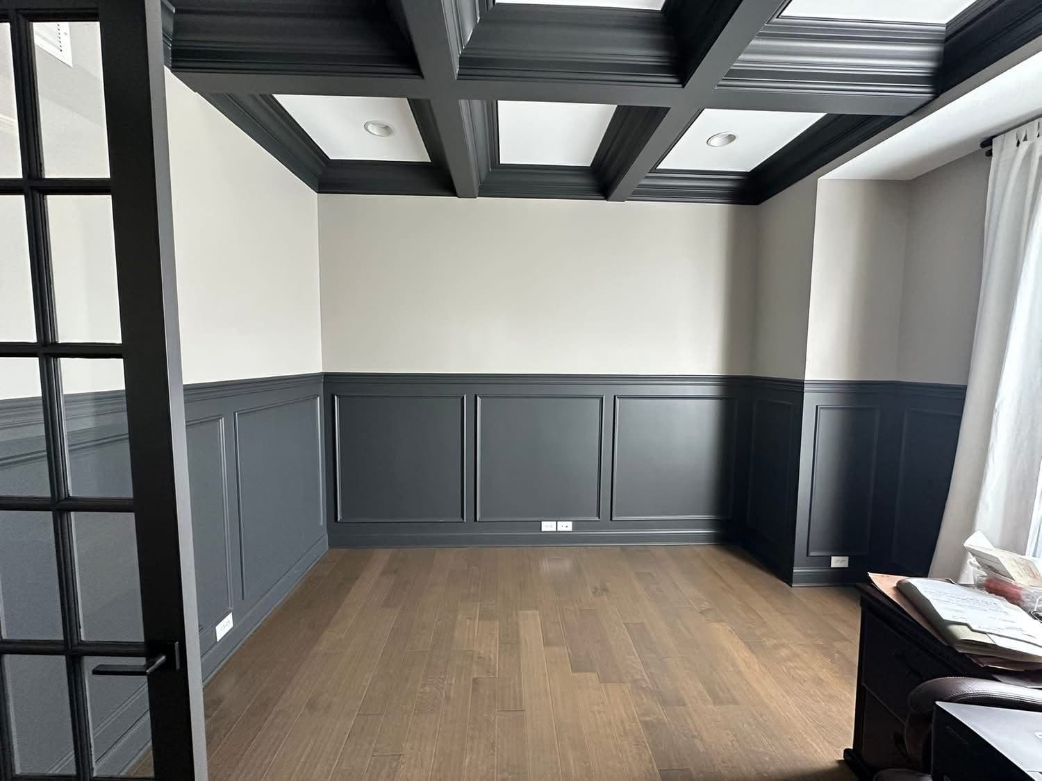 Wainscoting & Coffered Office